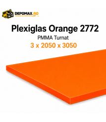 Plexiglas Orange 2772 PMMA turnat 3 x 2050 x 3050 mm